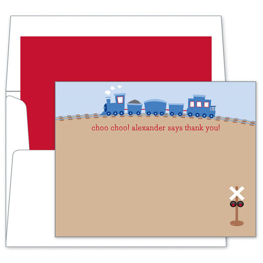 Train Flat Note Cards